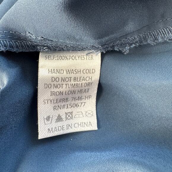 Strut & Bolt Blue Satin Belted Utility Jogger Jumpsuit 3/4 Sleeves Medium - Picture 6 of 8